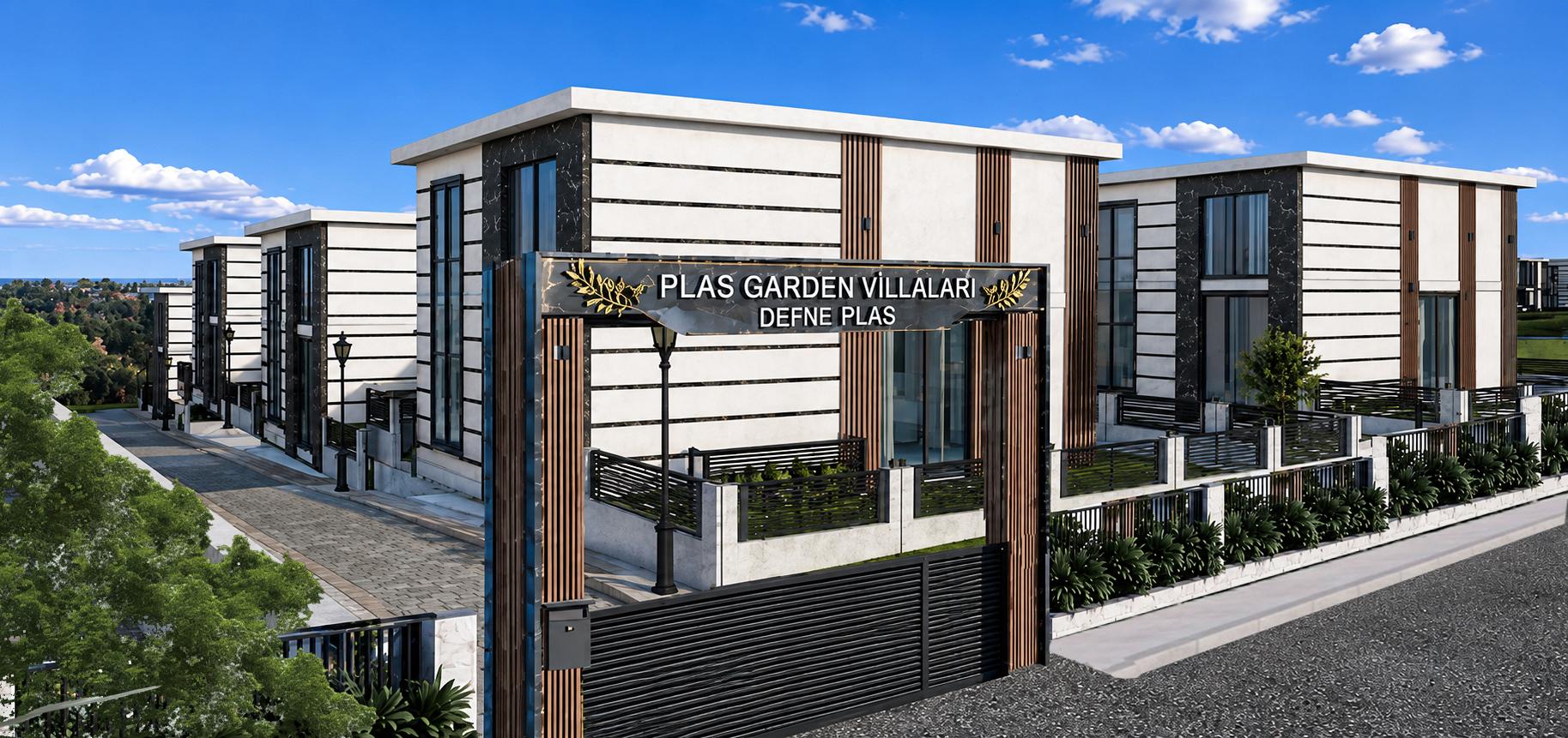 Defne Plas 3+1 villa dış cephe görünümü